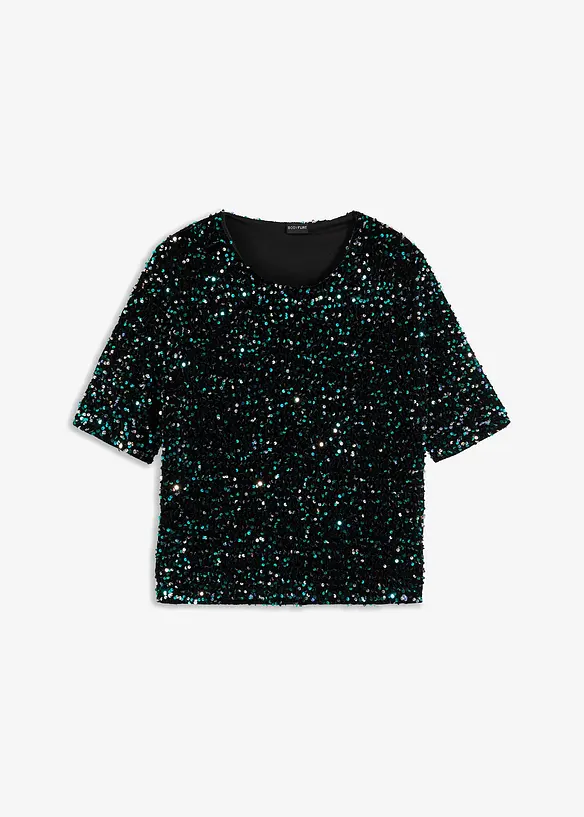 Shirt met pailletten, bonprix
