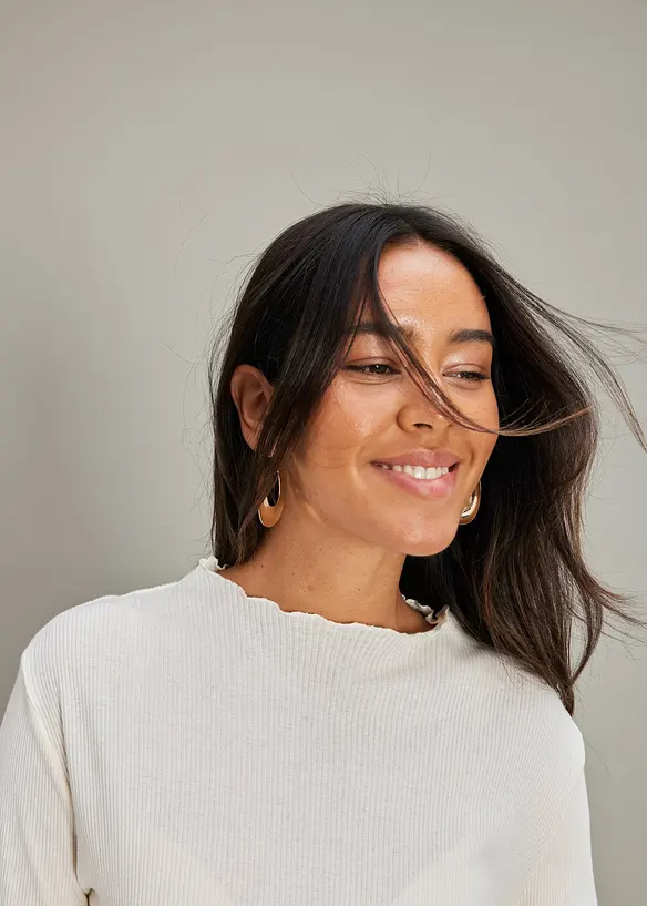 Geribd shirt van puur katoen, bonprix