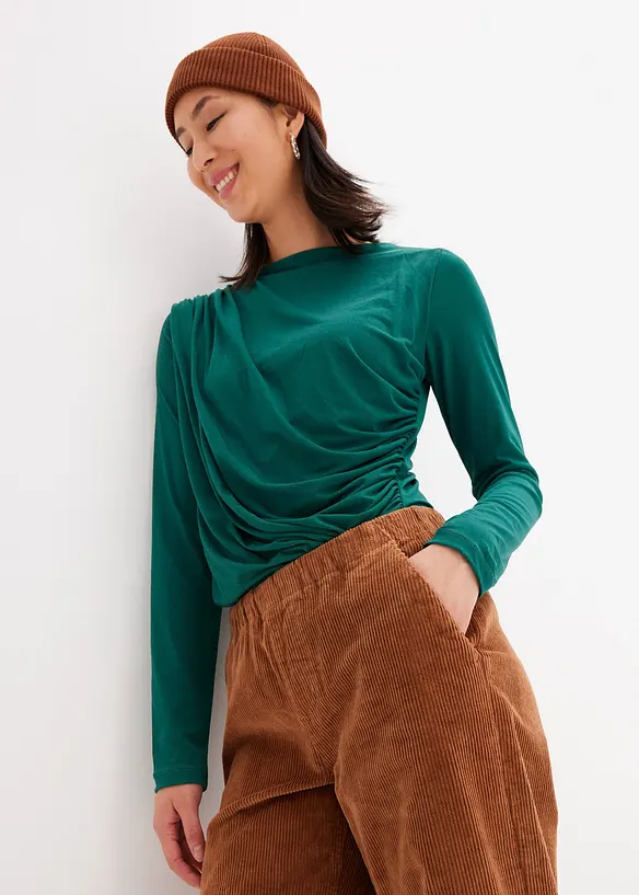 Corduroy broek van elastische katoenmix, bonprix