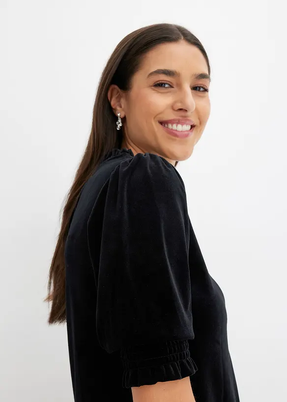 Shirt van zacht fluweel, bonprix