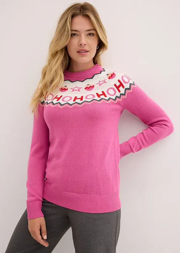 Trui met kerstmotief, bonprix