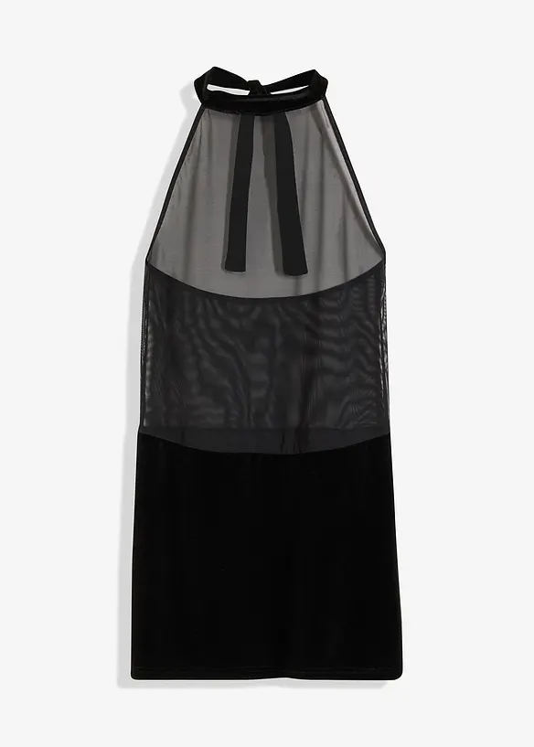 Halterjurk met fluweel, bonprix