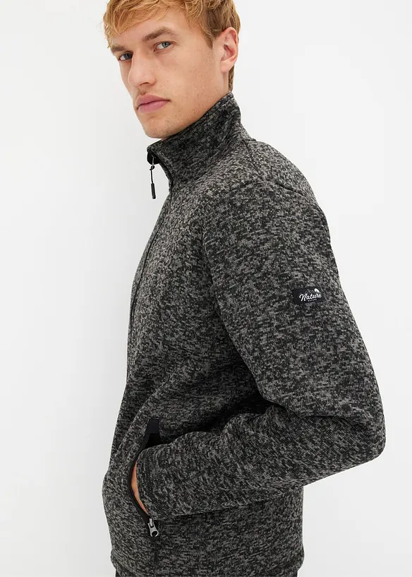 Gebreid fleece vest met teddy voering, bonprix
