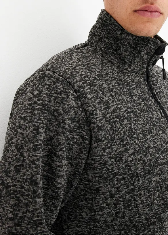 Gebreid fleece vest met teddy voering, bonprix