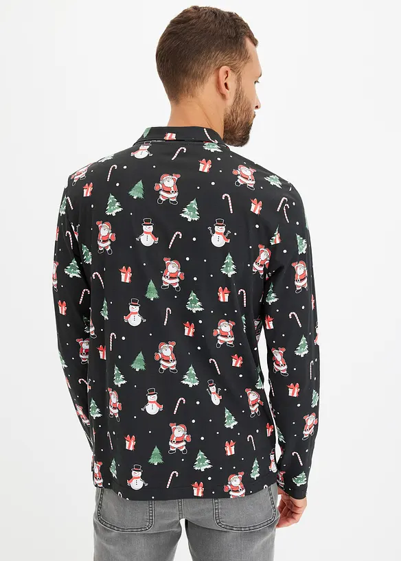 Poloshirt met kerstmotief, bonprix