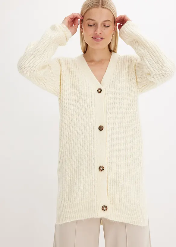Grof gebreid vest in een zachte wolmix, bonprix