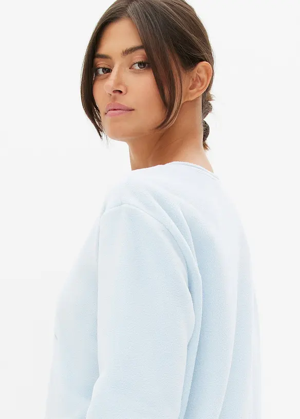 Fleece nachthemd met applicatie, bonprix