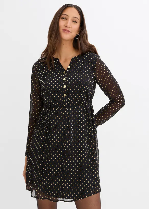 Feestelijke 2-in-1 zwangerschapsjurk / voedingsjurk van chiffon, bonprix