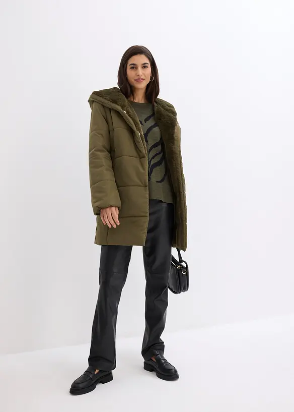 Leren broek van lamsnappa, bonprix