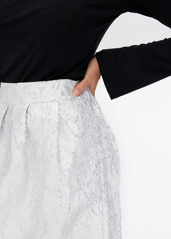 Wijd uitlopende rok van jacquard, bonprix