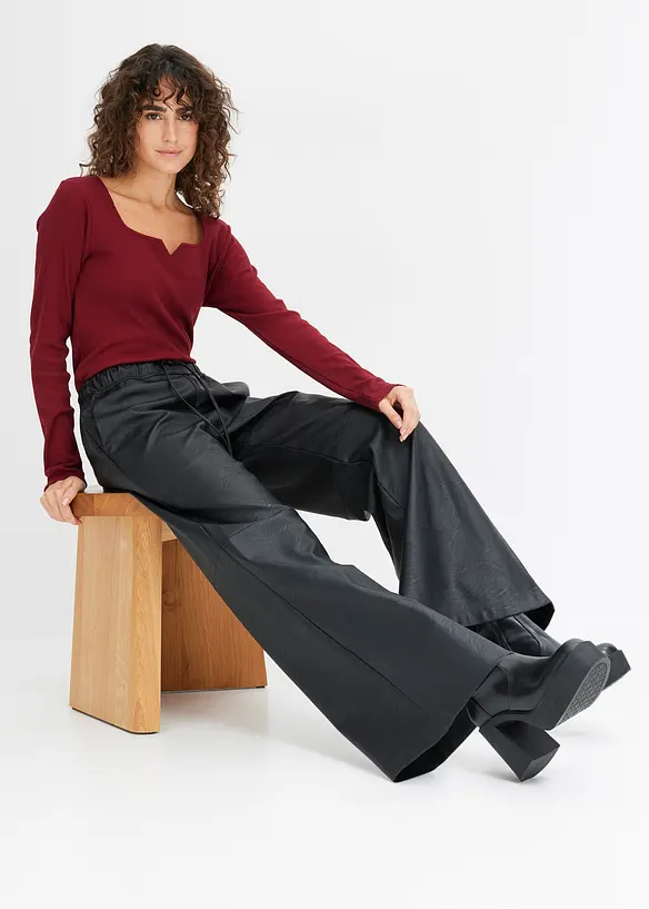 Imitatieleren broek, bonprix