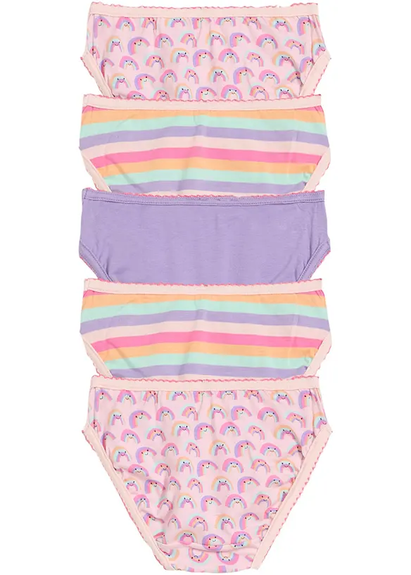 Meisjes slip met zacht katoen (set van 5), bonprix
