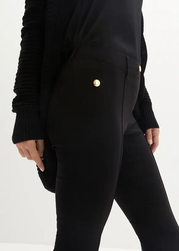 Stretch instapbroek met sierknopen, bonprix