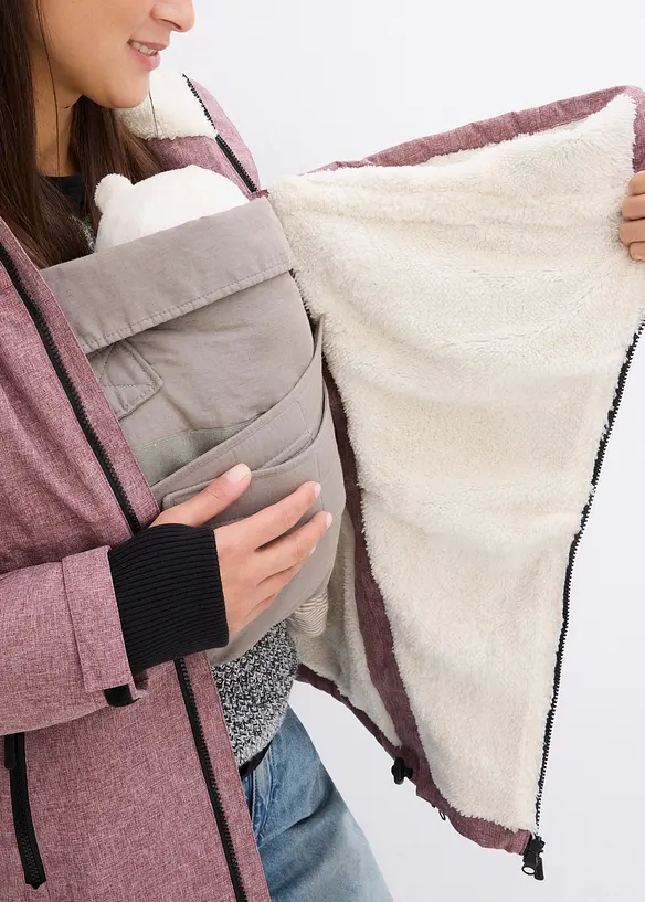 Knuffelzachte 3-in-1 zwangerschapsjas / draagjas, bonprix
