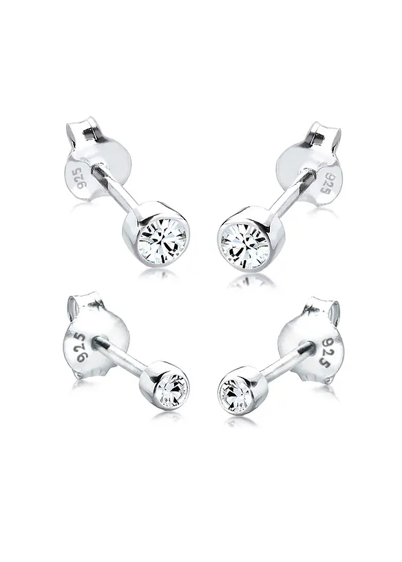 Elli oorstekers van 925 sterling zilver (2 paar), elli