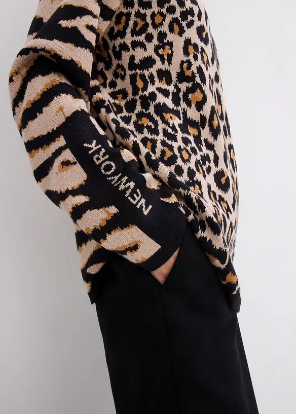 Trui met luipaardprint, bonprix