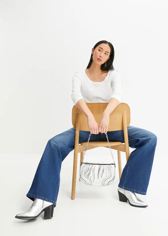 Katoenen longsleeve met ronde hals, bonprix