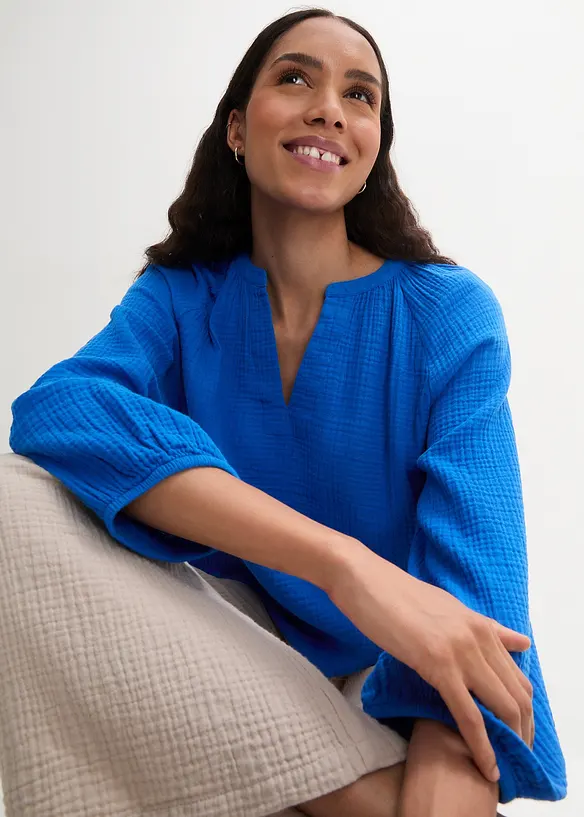 Oversized blouse van mousseline, bonprix