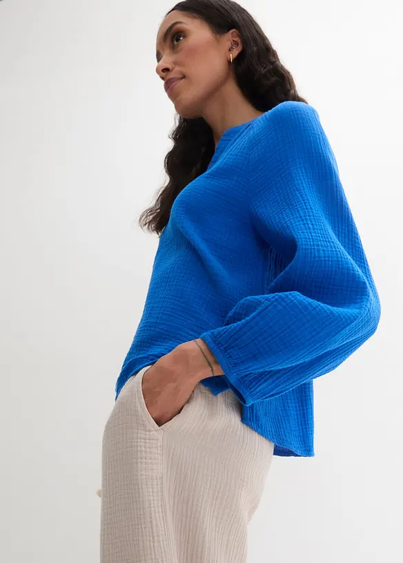 Oversized blouse van mousseline, bonprix