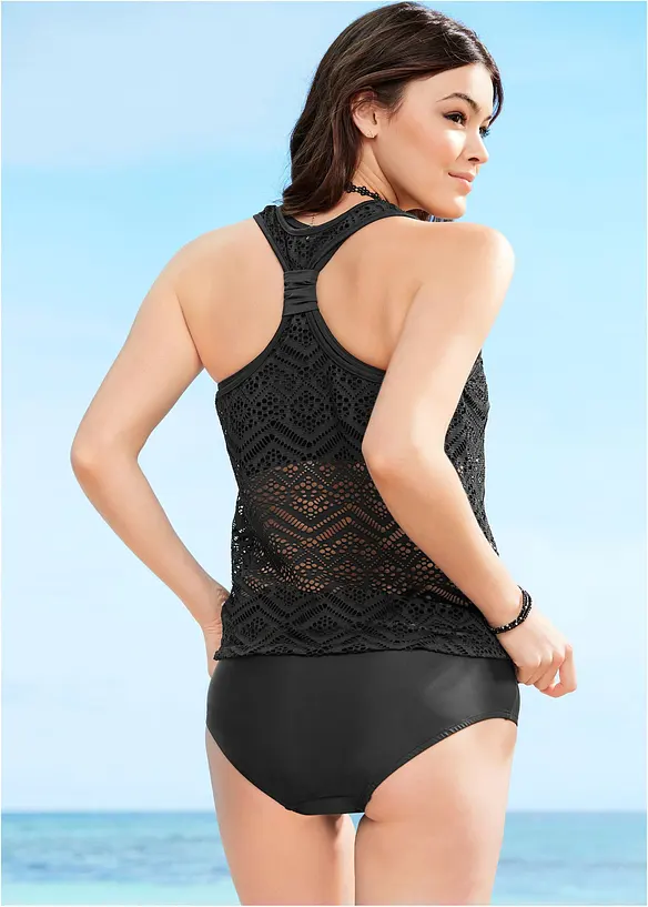 Tankini (2-dlg. set) van kant, bonprix