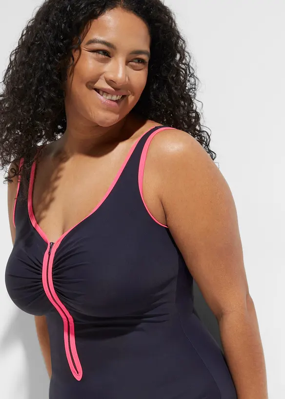 Corrigerend badpak met een ritssluiting, licht corrigerend, bonprix