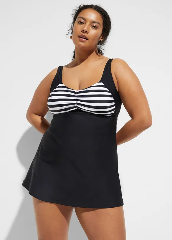 Lange tankini met high waist bikinibroekje (2-dlg. set), bonprix