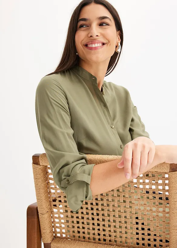 Lange blouse van viscose, bonprix