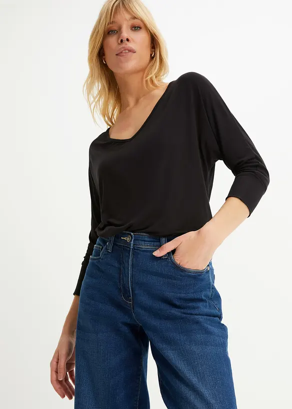 Oversized shirt van soepele viscose, bonprix