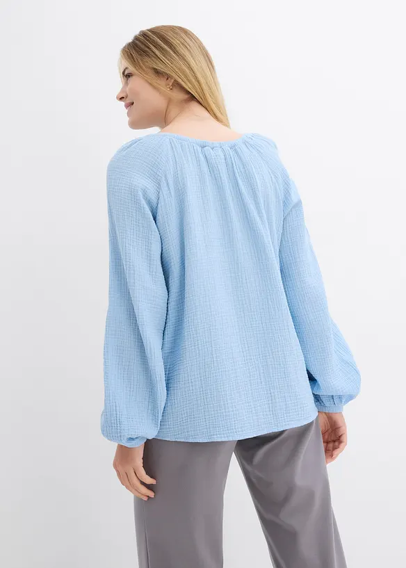 Mousseline blouse van katoen, bonprix