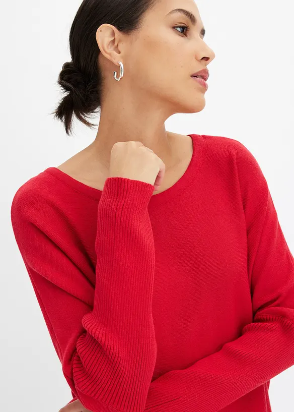 Poncho trui met eyelets, bonprix