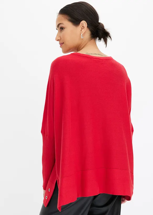 Poncho trui met eyelets, bonprix