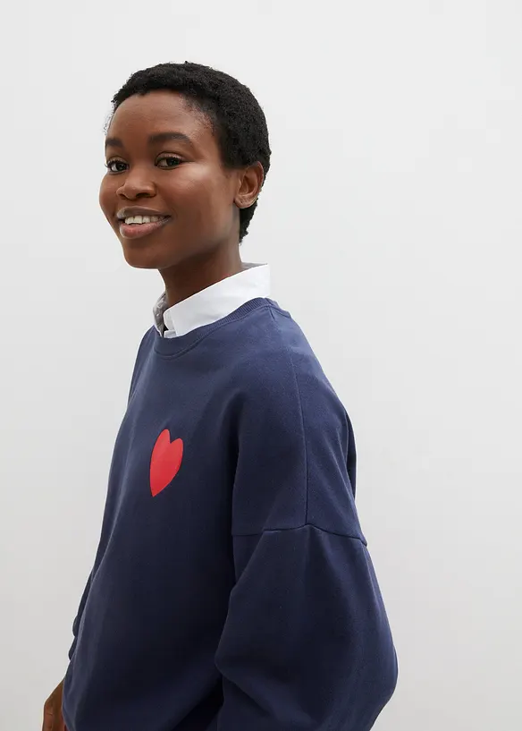 Oversized sweater van biologisch katoen, bonprix