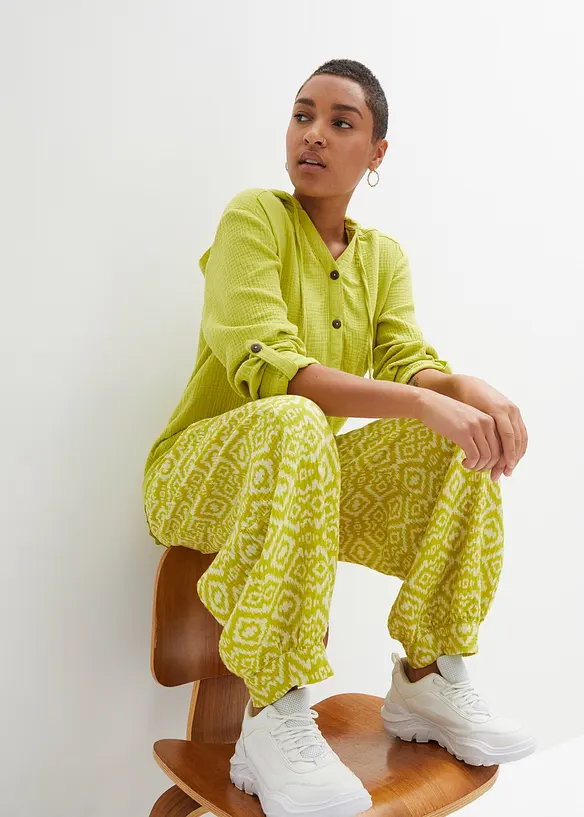 Mousseline blouse van katoen, bonprix