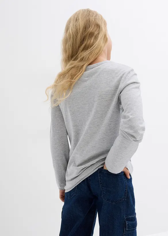 Longsleeve (set van 3) met biologisch katoen, bonprix