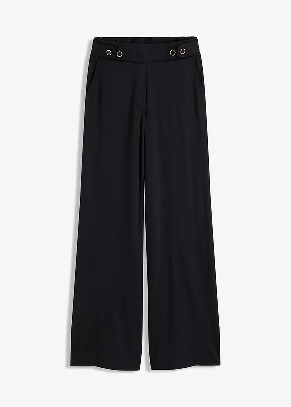 Jersey broek met decoratief tailleband, bonprix