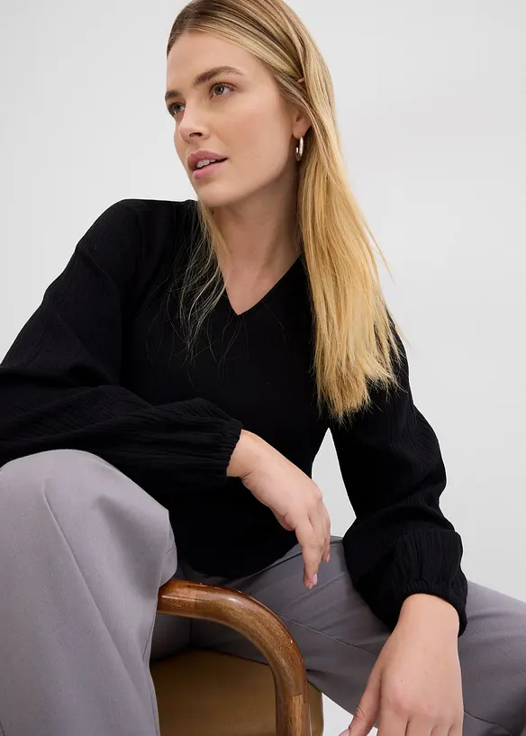 Lange tuniek van mousseline, bonprix