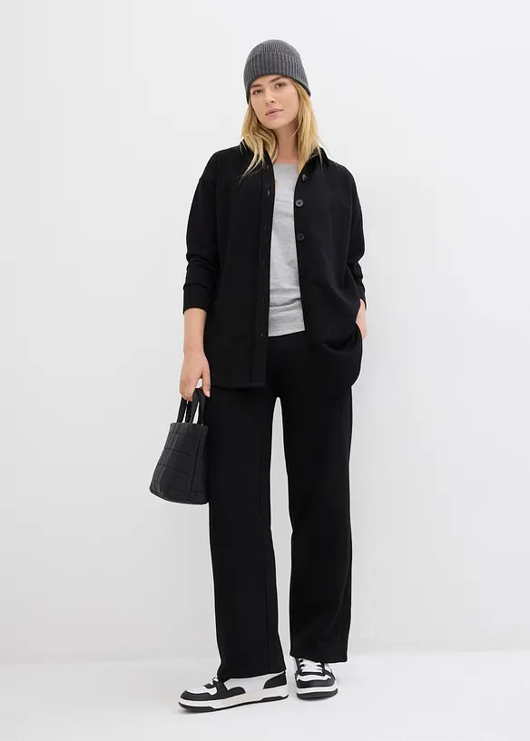 Lang sweatvest met zakken, bonprix