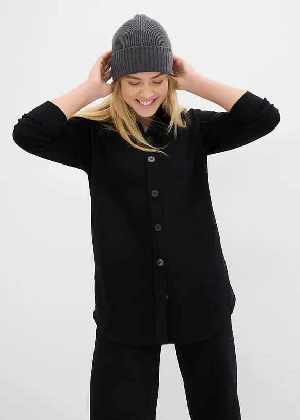 Lang sweatvest met zakken, bonprix