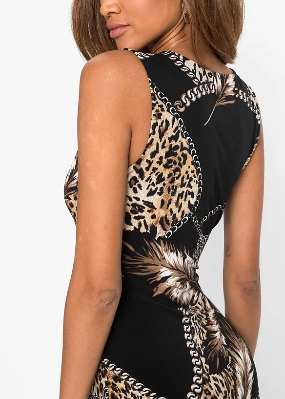 Maxi jurk met een diep decolleté, BODYFLIRT boutique