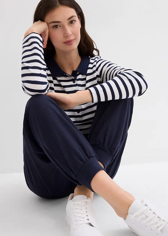 Joggingbroek met elastische tailleband, bonprix