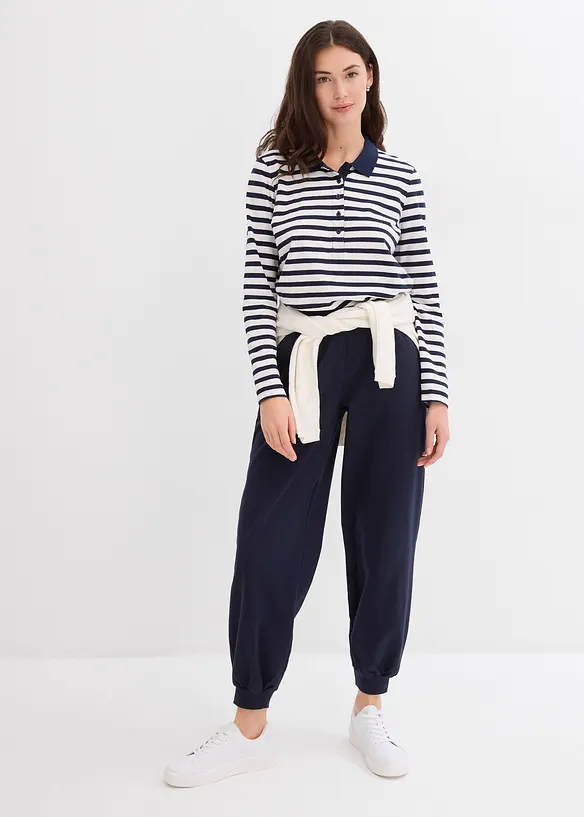 Joggingbroek met elastische tailleband, bonprix