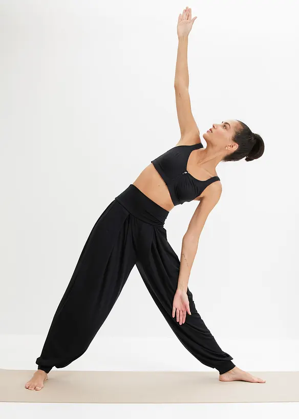 Wijde sportbroek met omklapbare tailleband, bonprix