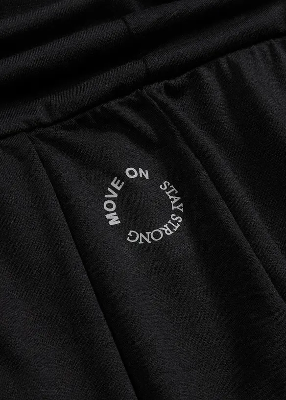 Wijde sportbroek met omklapbare tailleband, bonprix