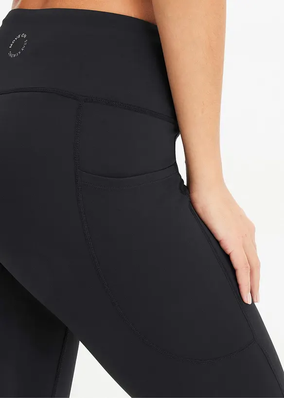Comfort sportlegging met telefoonzak, sneldrogend, bonprix