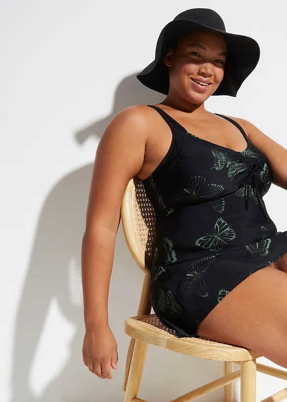 Lange tankini met V-hals (2-dlg. set), bonprix