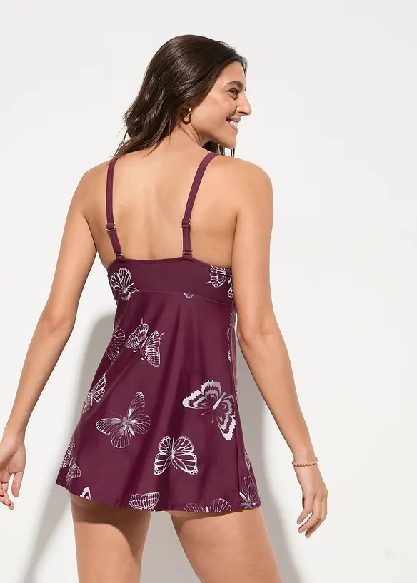 Lange tankini met V-hals (2-dlg. set), bonprix