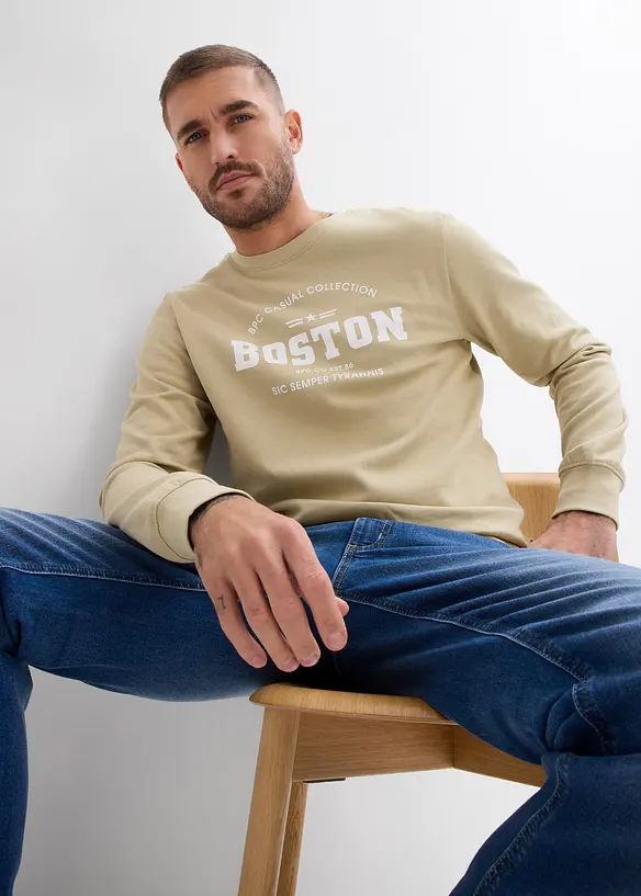 Sweater van biologisch katoen (set van 2), bonprix