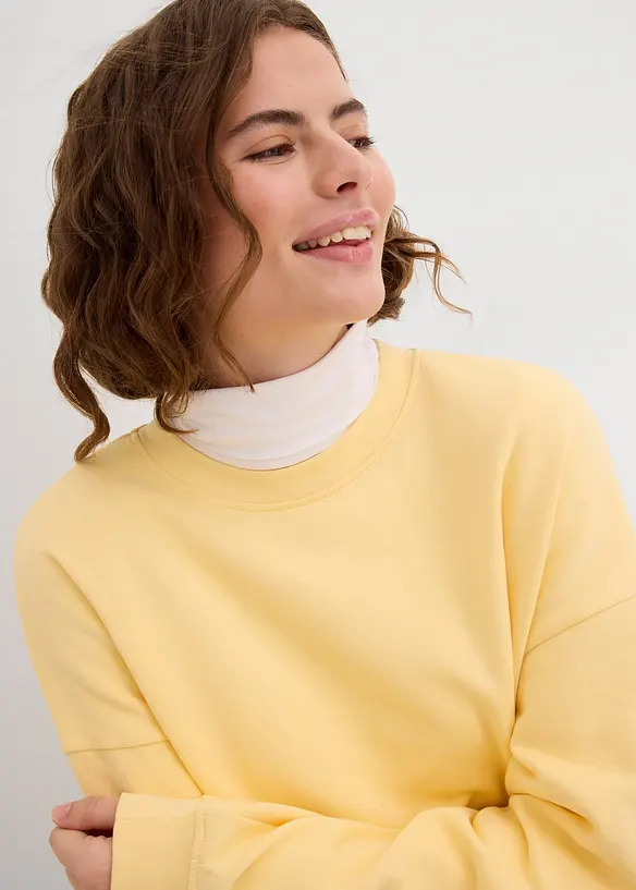 Oversized sweater van katoen, bonprix