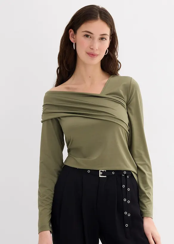 Longsleeve met plooitjes, bonprix