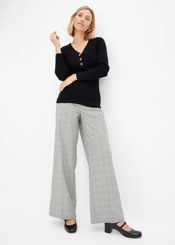 Geribde trui met viscose, bonprix